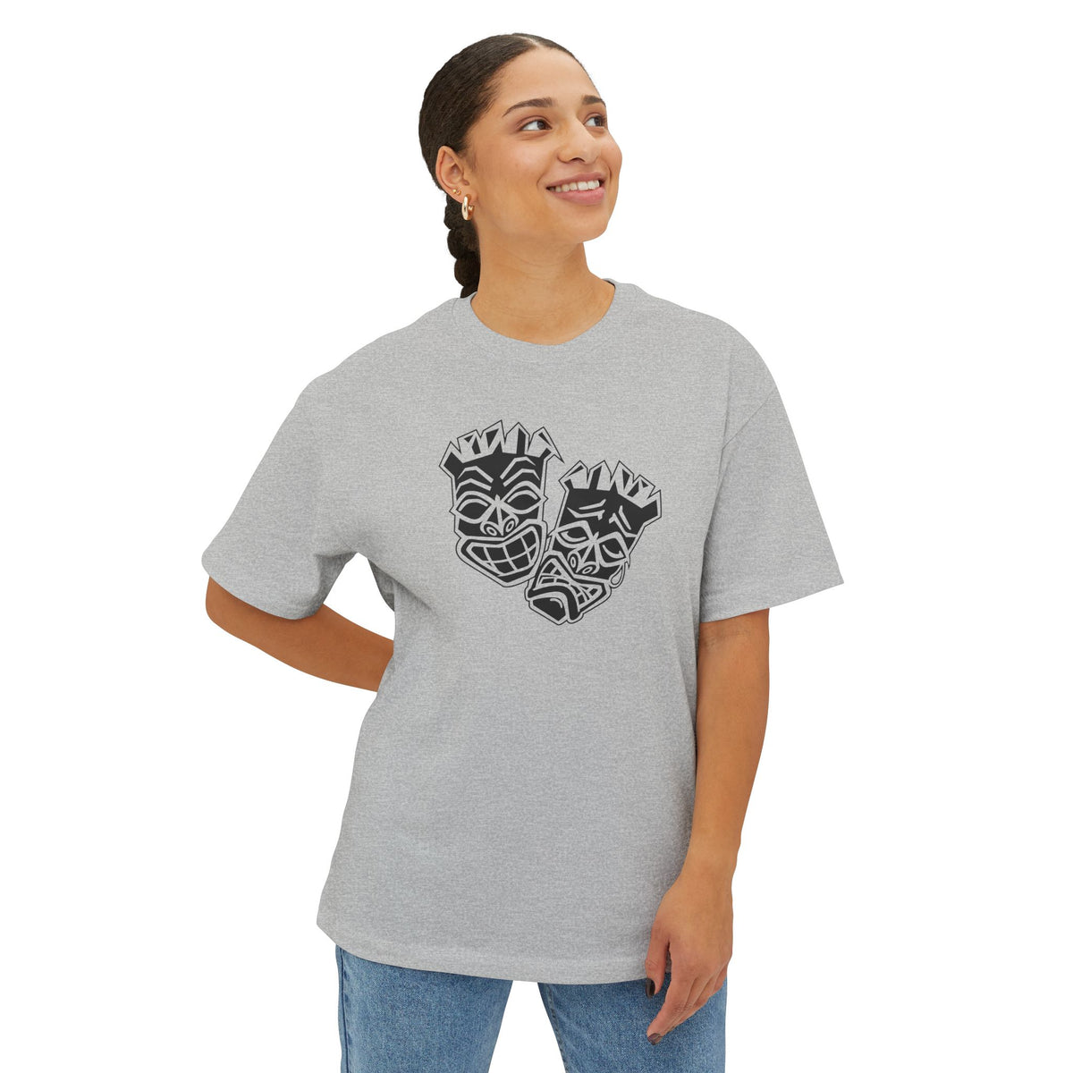 Now & Later Tiki Heads Oversized T-Shirt