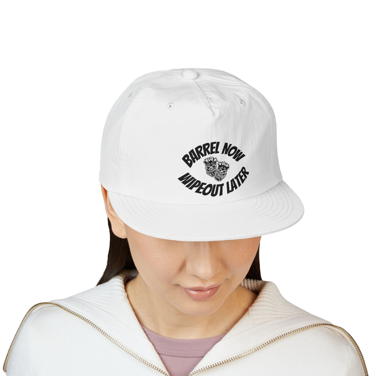 "Barrel Now, Wipeout Later" Tiki Surf Club Snapback