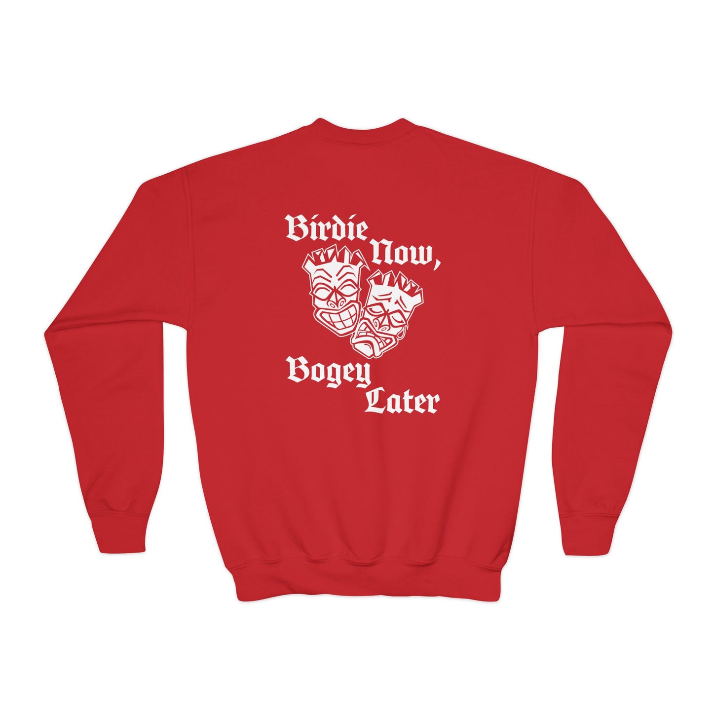 "Birdie Now, Bogey Later" Kids Crewneck Sweatshirt