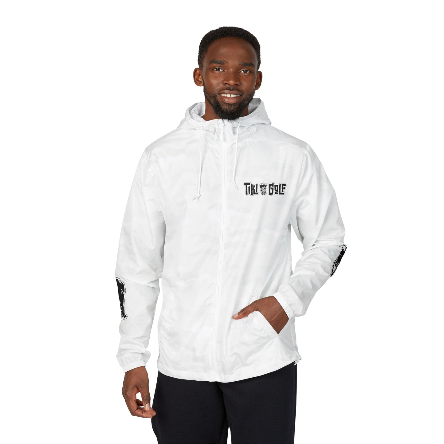Now & Later Tiki Heads Golf Windbreaker