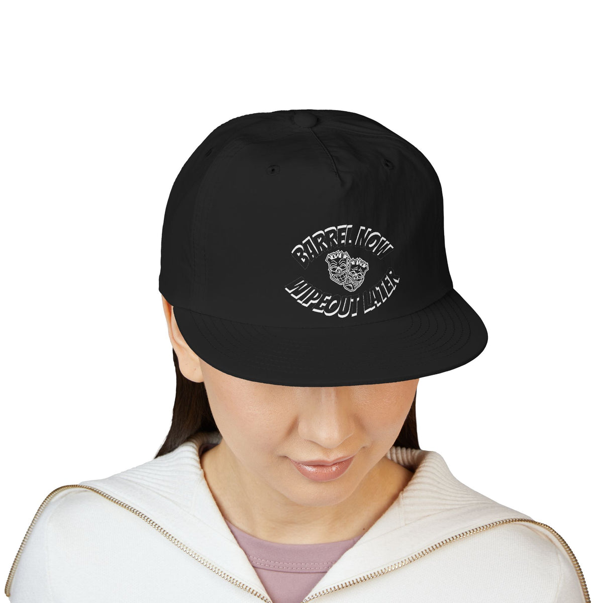 "Barrel Now, Wipeout Later" Tiki Surf Club Snapback