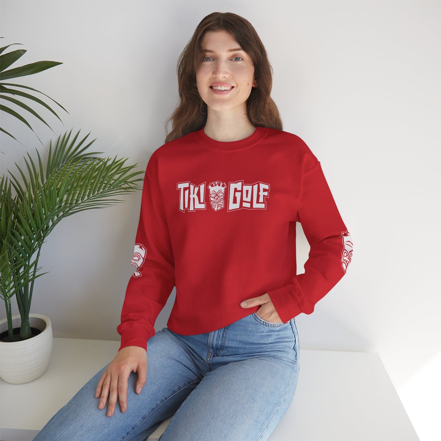 "Birdie Now, Bogey Later" Tiki Golf Crewneck Sweatshirt