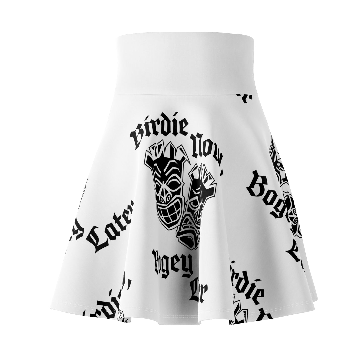 "Birdie Now, Bogey Later" White Skate & Surf Skirt