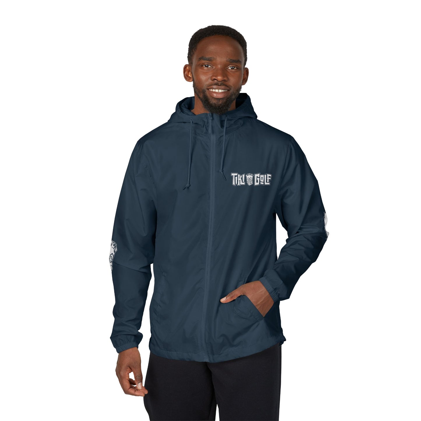 Now & Later Tiki Heads Golf Windbreaker