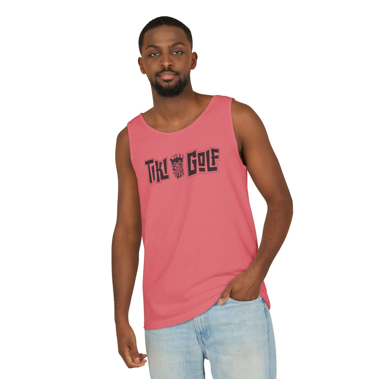 "Birdie Now, Bogey Later" Tiki Golf Tank Top