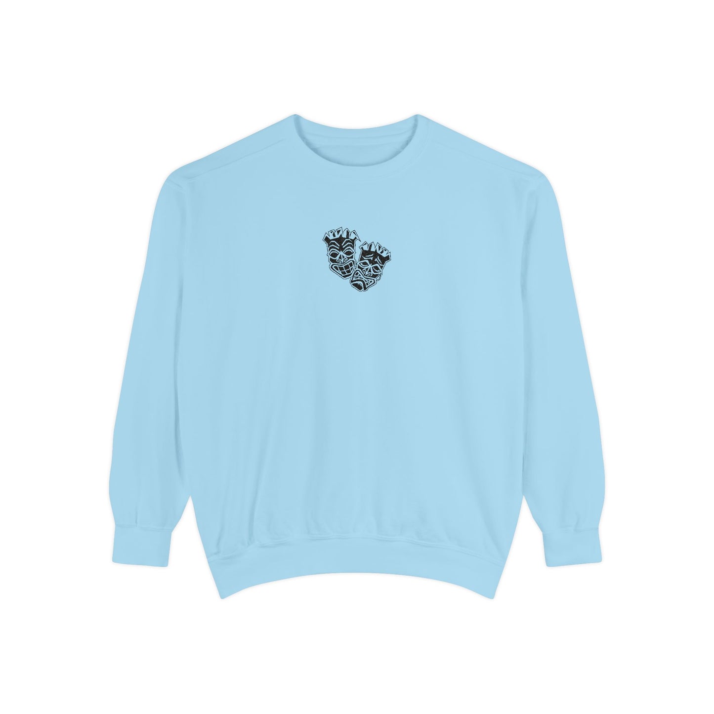 Now & Later Tiki Heads Embroidered Crewneck Sweatshirt