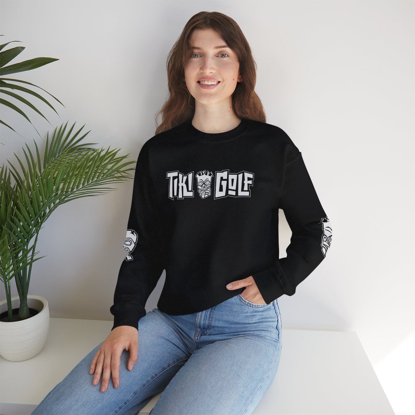 "Birdie Now, Bogey Later" Tiki Golf Crewneck Sweatshirt