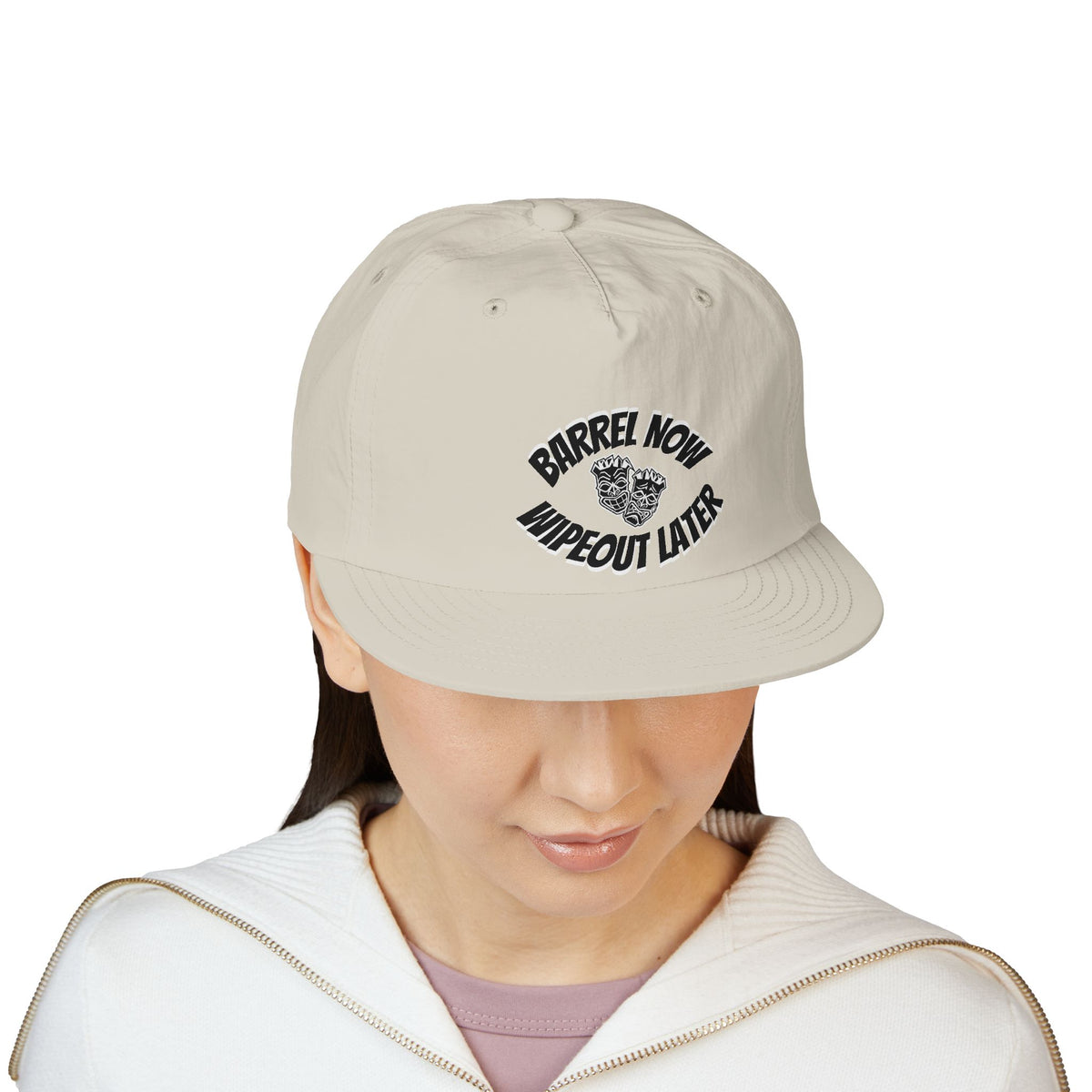 "Barrel Now, Wipeout Later" Tiki Surf Club Snapback