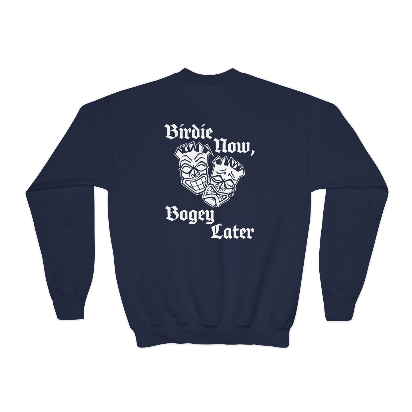 "Birdie Now, Bogey Later" Kids Crewneck Sweatshirt