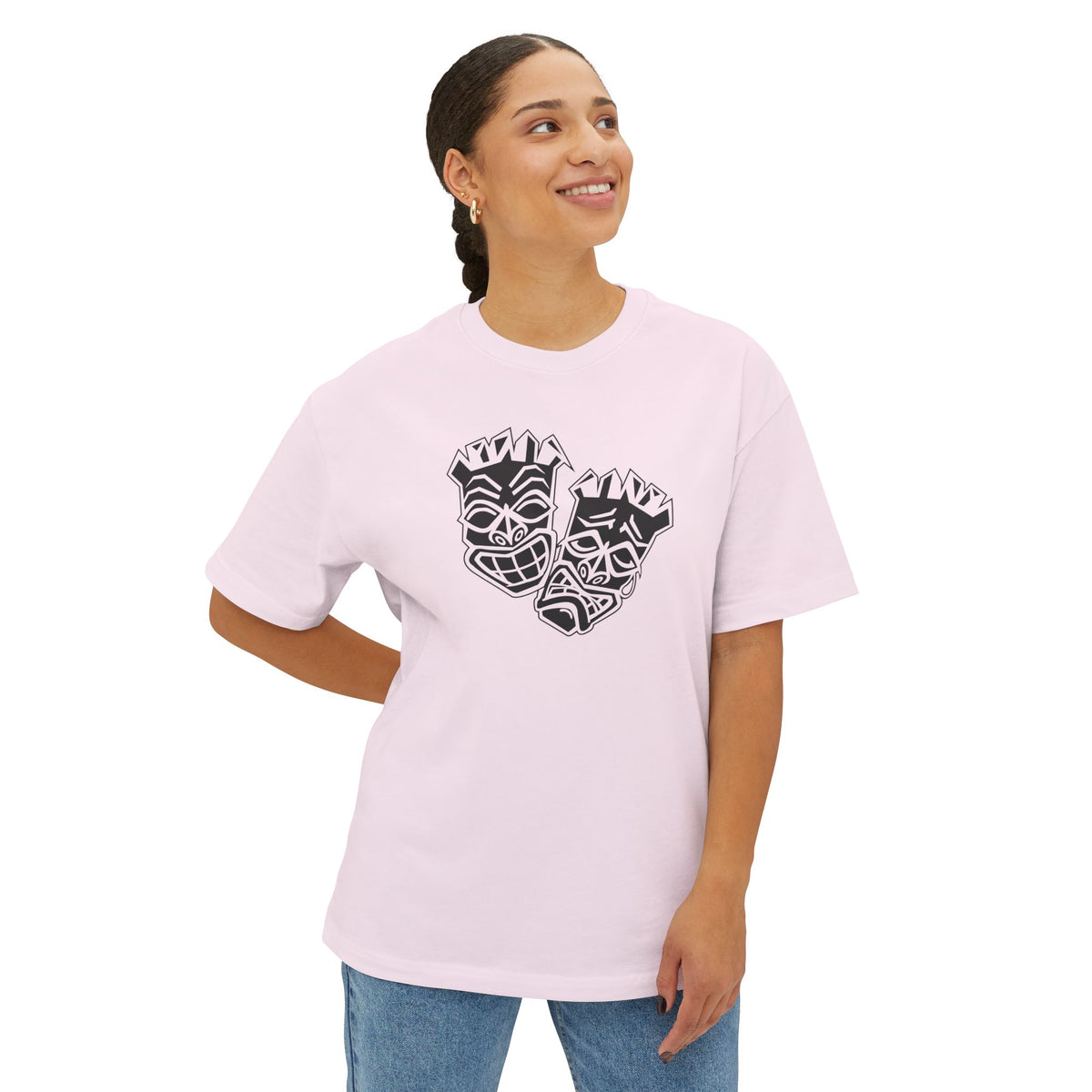 Now & Later Tiki Heads Oversized T-Shirt