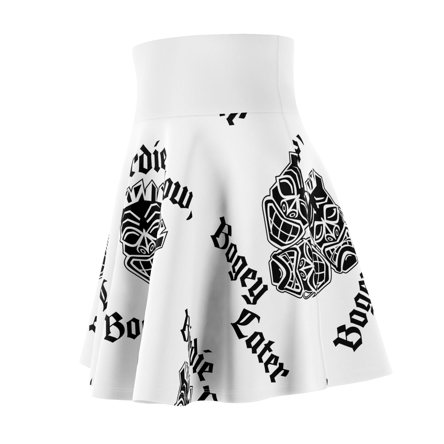 "Birdie Now, Bogey Later" White Skate & Surf Skirt
