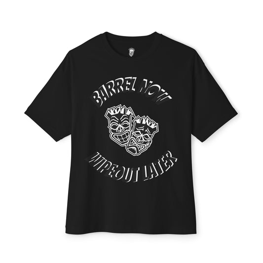"Barrel Now, Wipeout Later" Tiki Heads Oversized T-Shirt