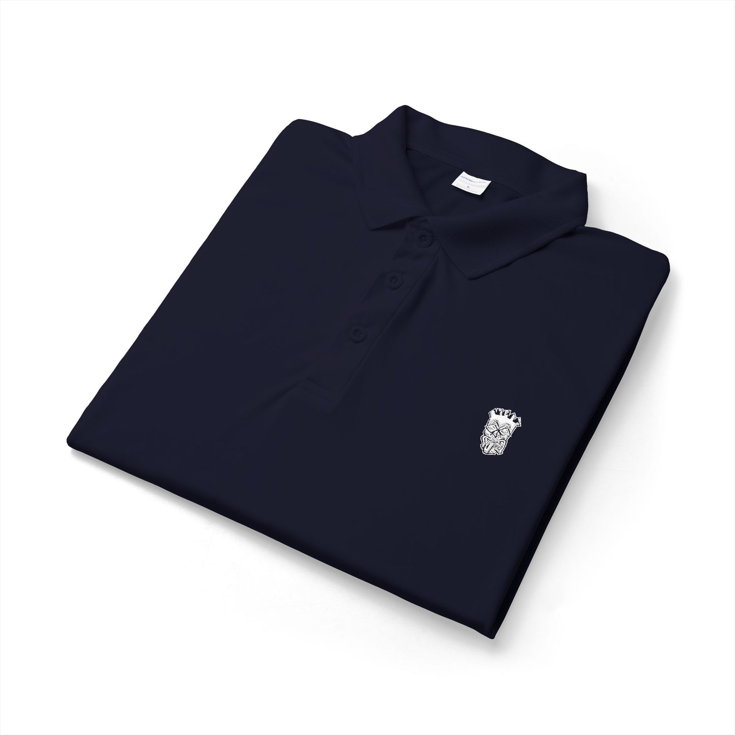Tongue Out Tiki Bold Embroidered Polo