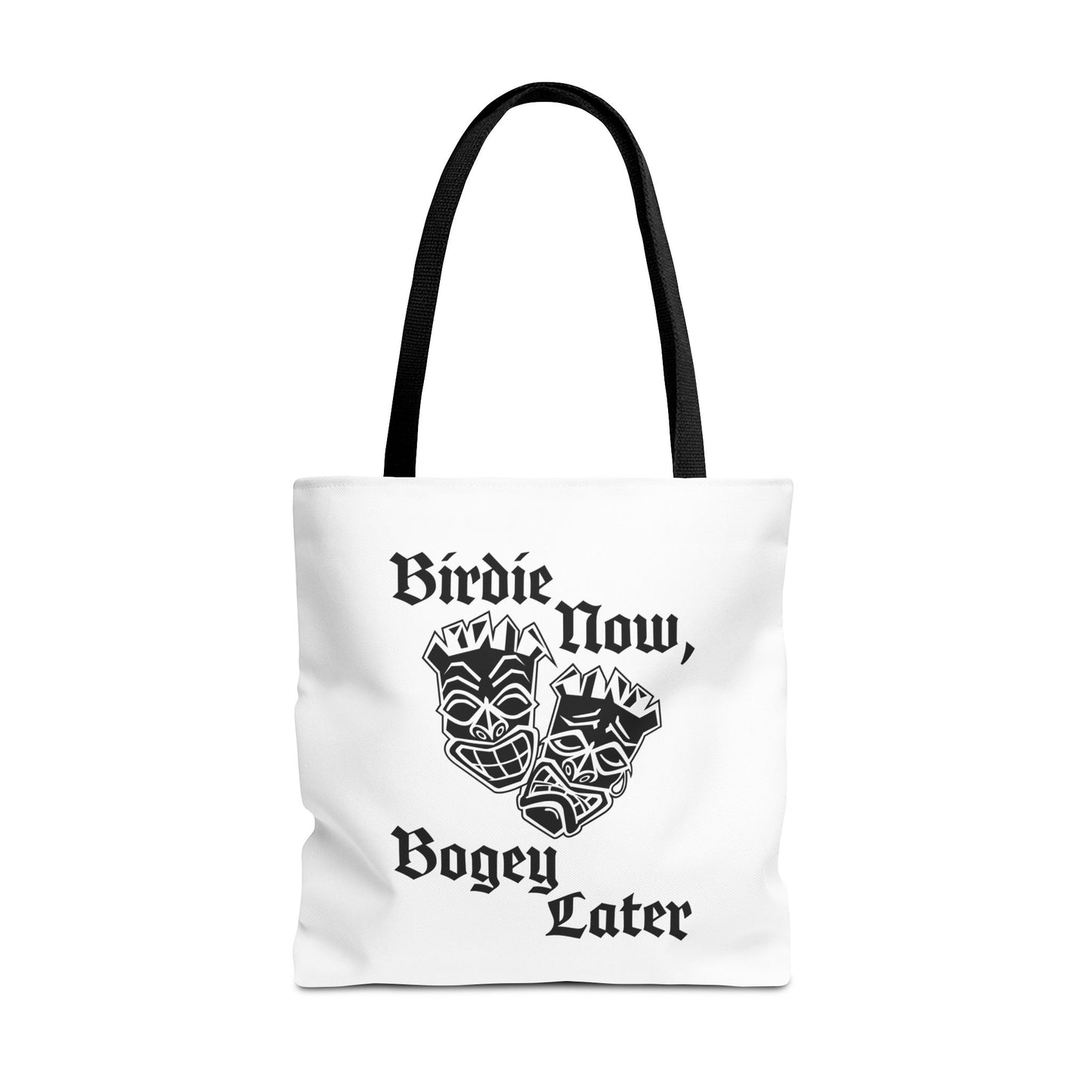 "Birdie Now, Bogey Later" Tiki Golf Tote