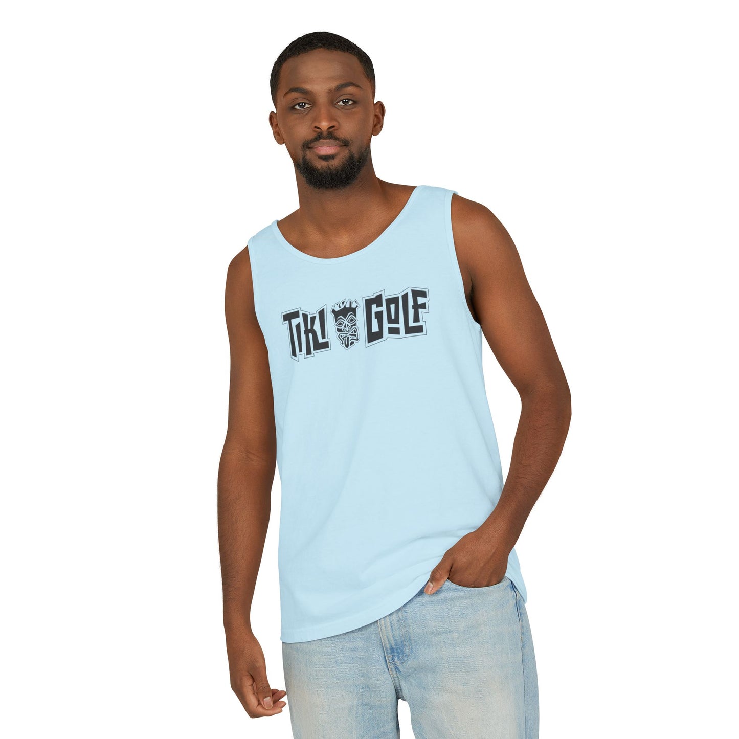 "Birdie Now, Bogey Later" Tiki Golf Tank Top