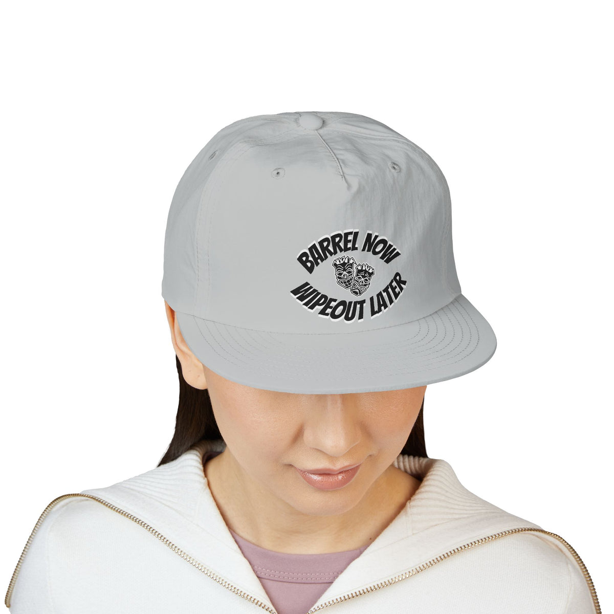 "Barrel Now, Wipeout Later" Tiki Surf Club Snapback