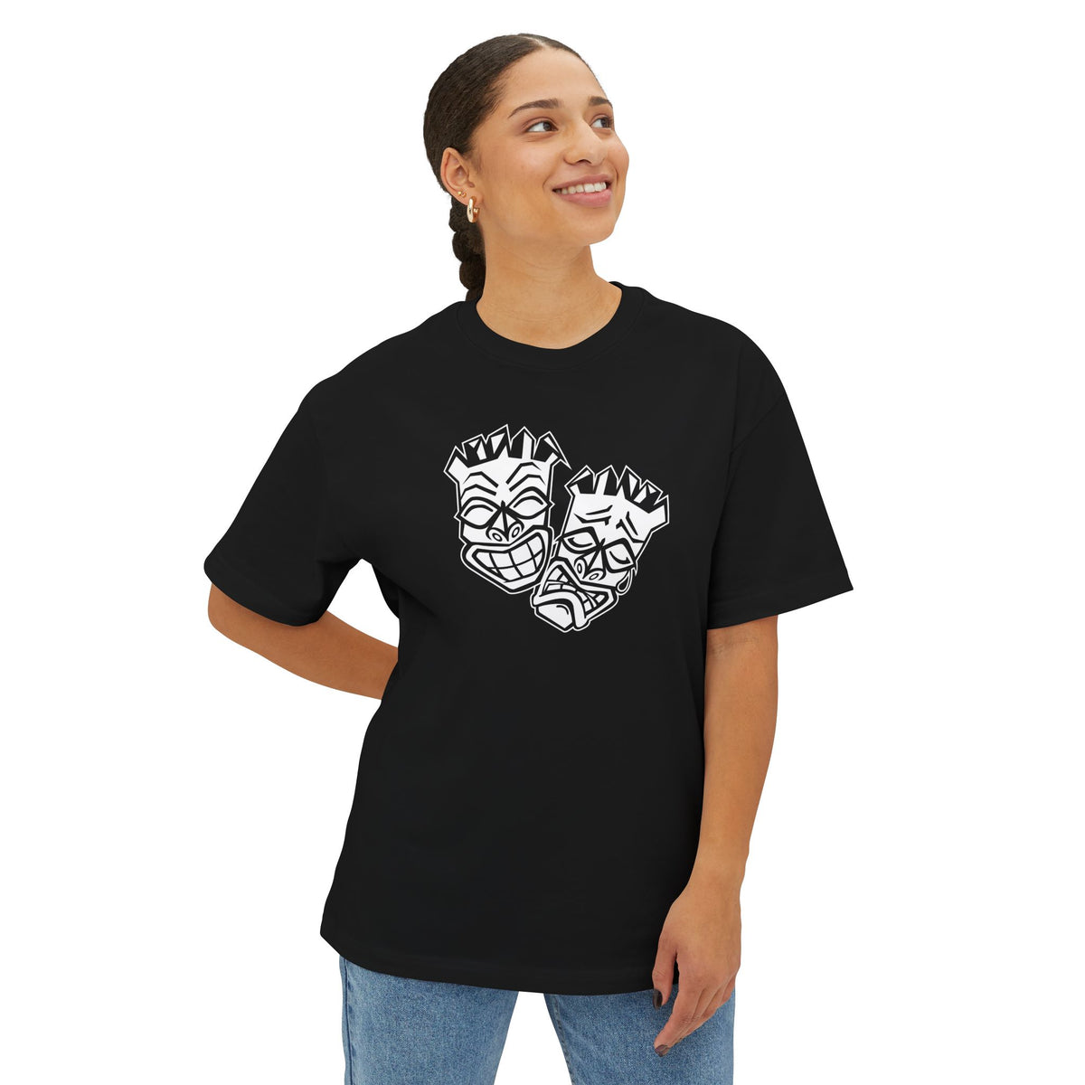 Now & Later Tiki Heads Oversized T-Shirt