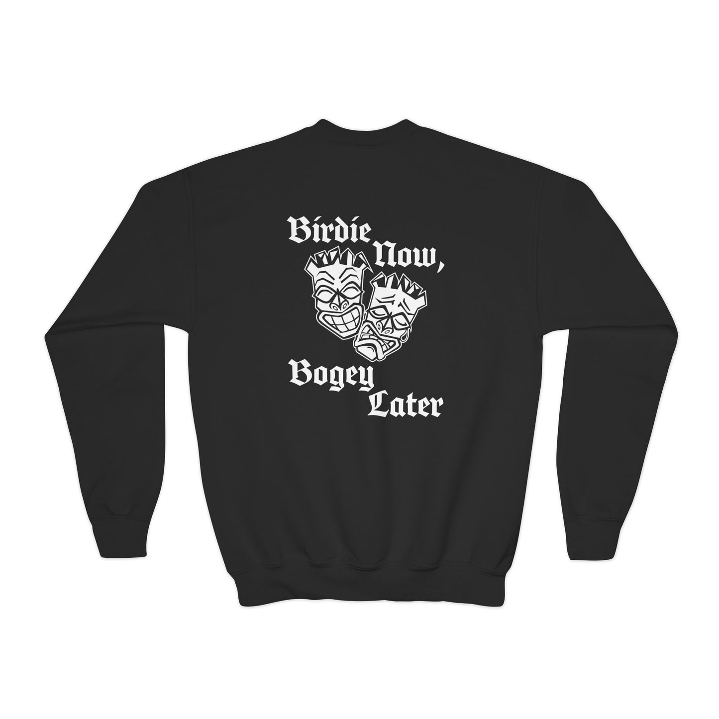 "Birdie Now, Bogey Later" Kids Crewneck Sweatshirt