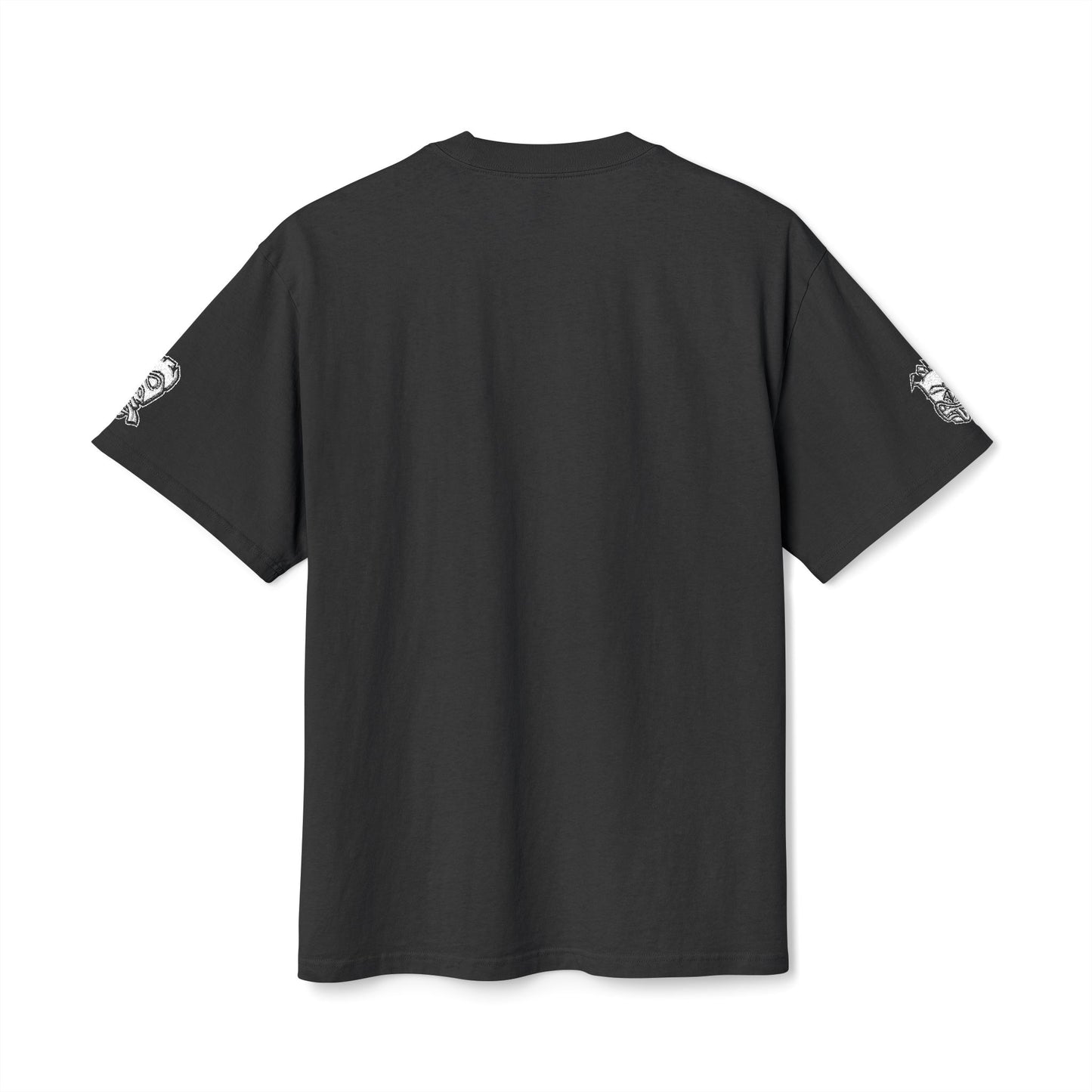 Now & Later Tiki Heads Embroidered Faded T-Shirt