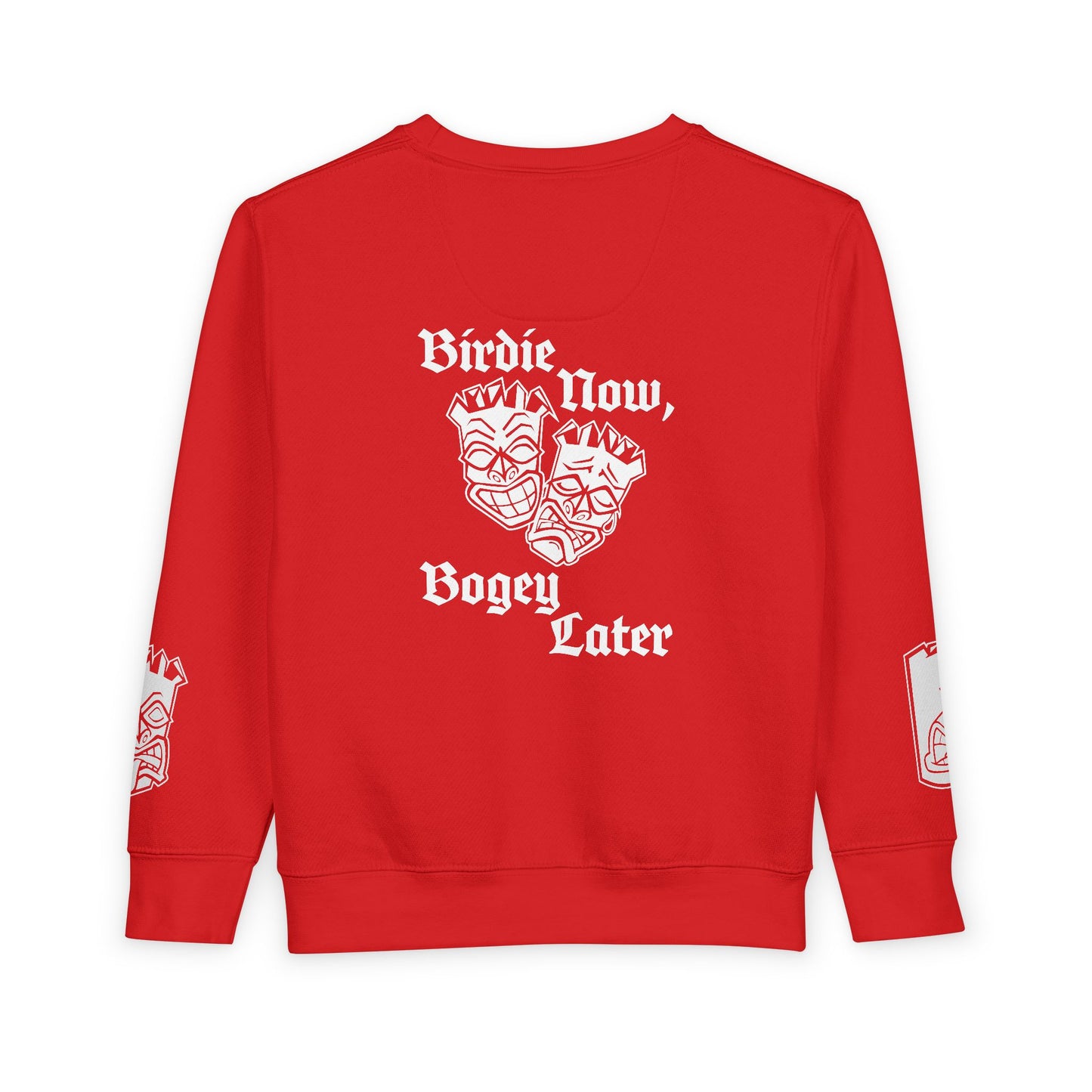 “Birdie Now, Bogey Later” Tiki Golf Toddler Crewneck