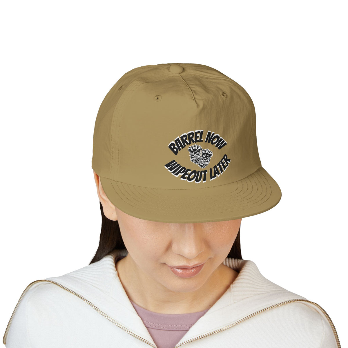"Barrel Now, Wipeout Later" Tiki Surf Club Snapback