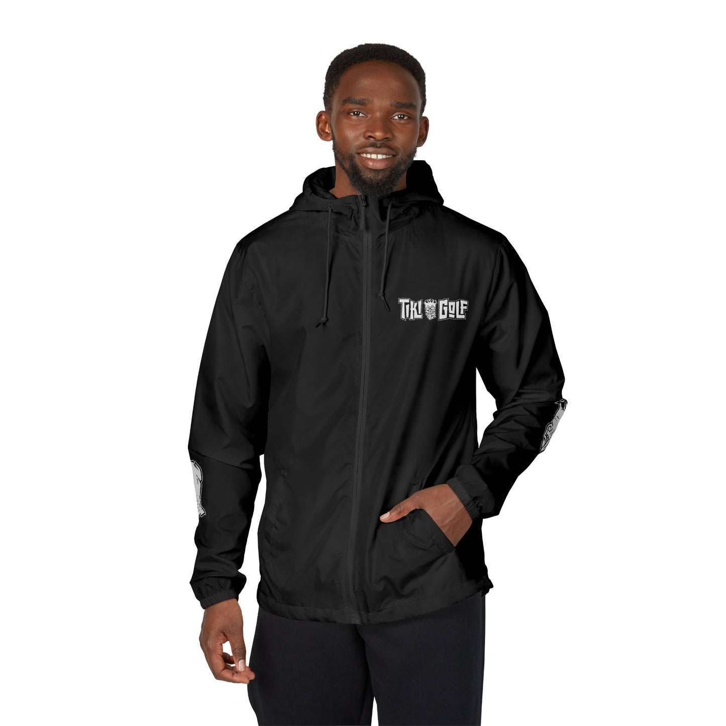 Now & Later Tiki Heads Golf Windbreaker