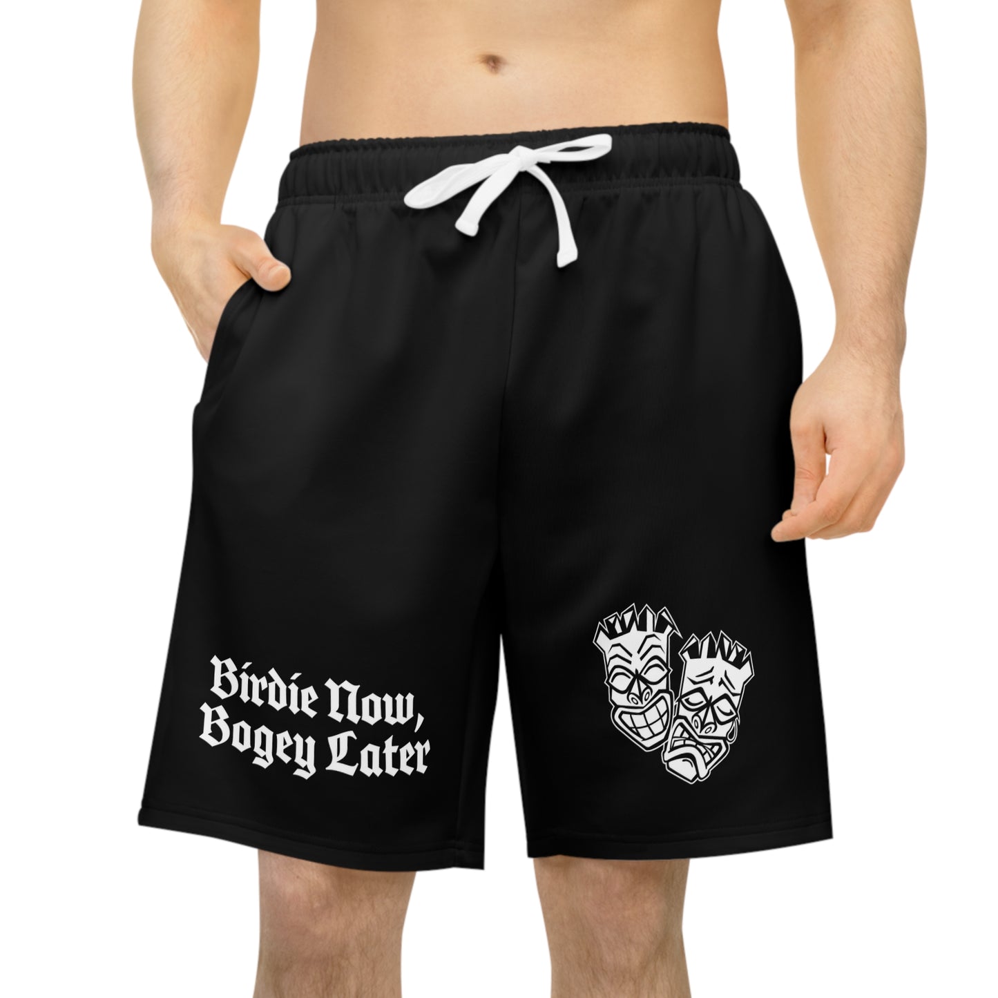 "Birdie Now, Bogey Later" Tiki Golf Sport Shorts