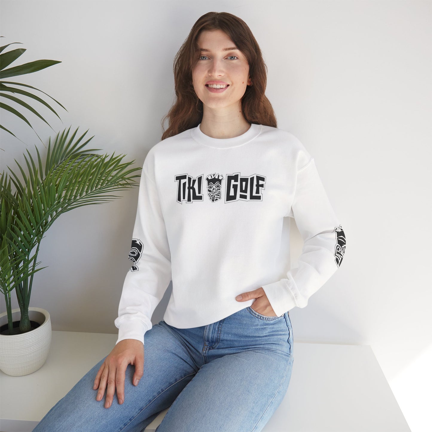 "Birdie Now, Bogey Later" Tiki Golf Crewneck Sweatshirt