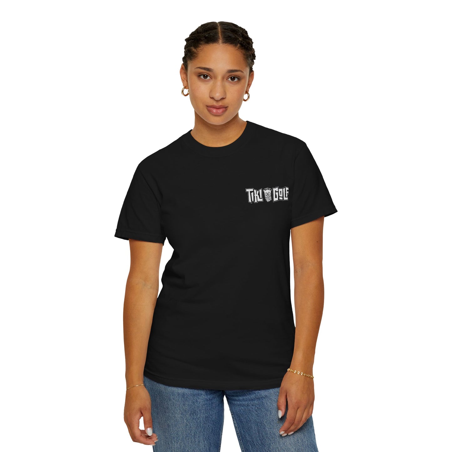 "Birdie Now, Bogey Later" Tiki Golf Graphic Tee