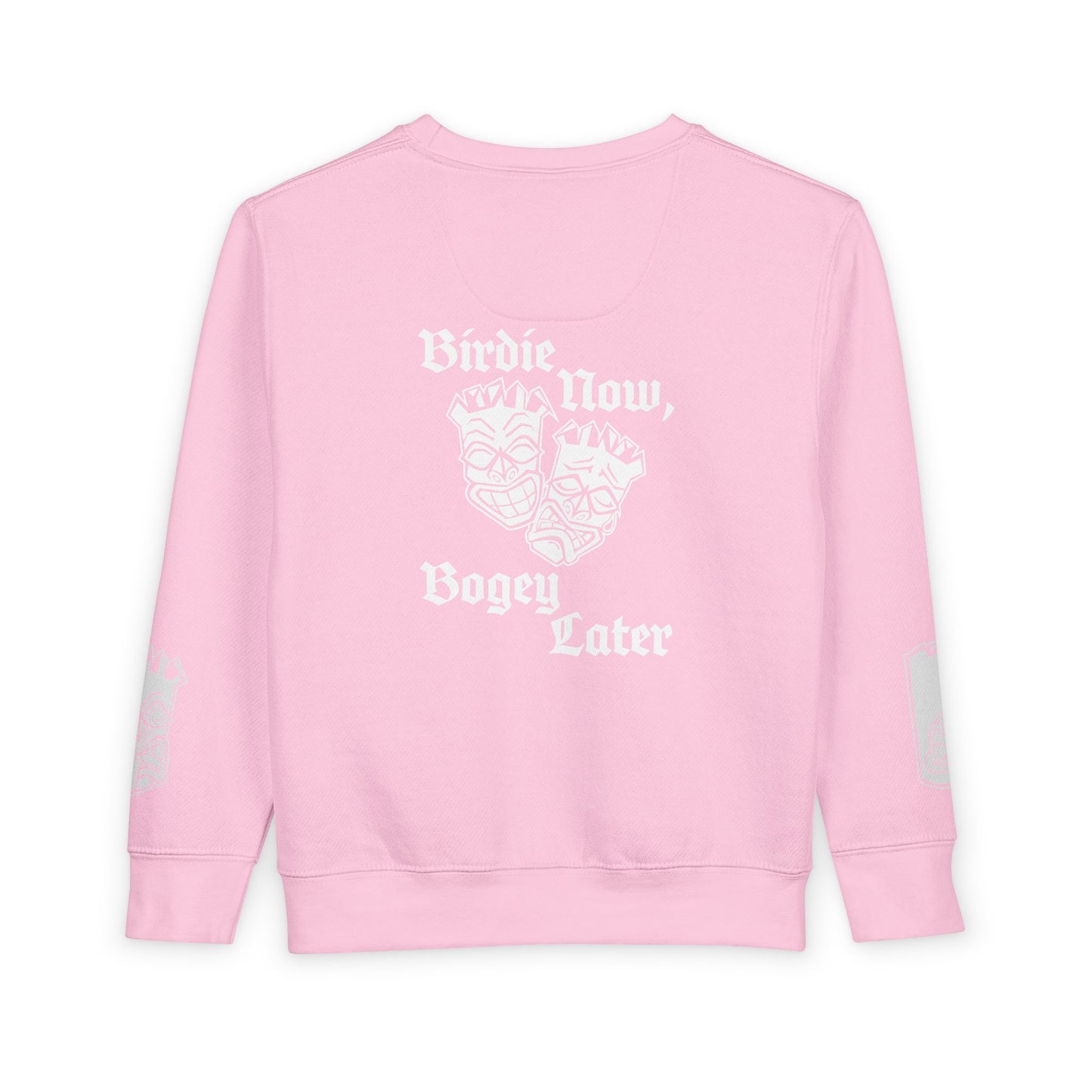 “Birdie Now, Bogey Later” Tiki Golf Toddler Crewneck