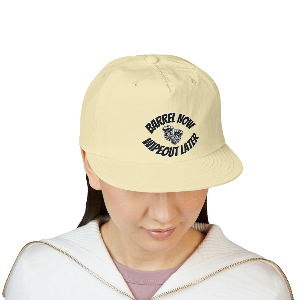 "Barrel Now, Wipeout Later" Tiki Surf Club Snapback