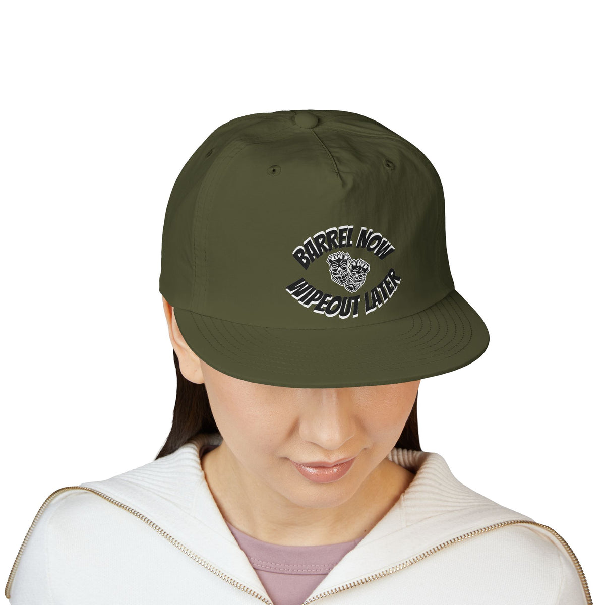 "Barrel Now, Wipeout Later" Tiki Surf Club Snapback