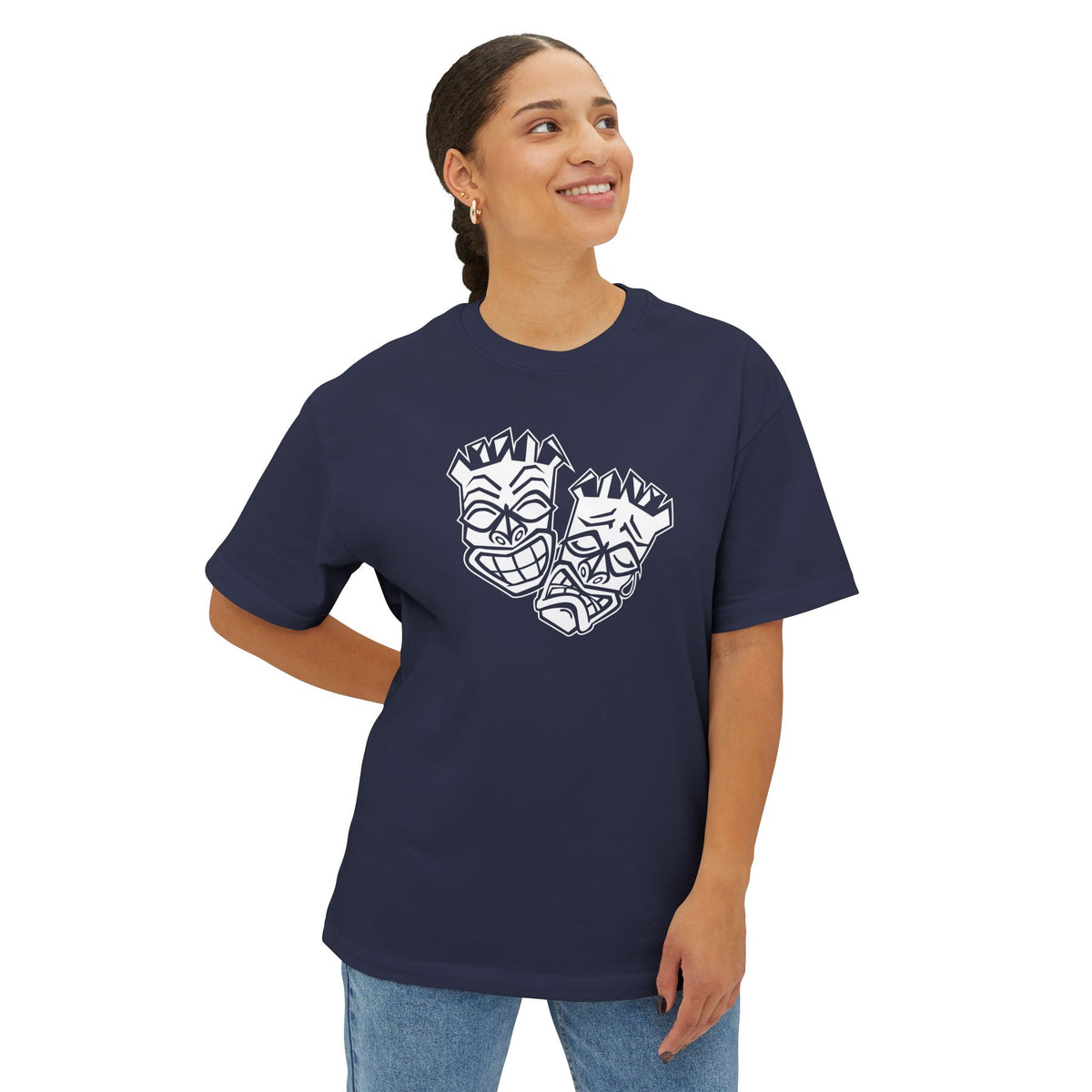 Now & Later Tiki Heads Oversized T-Shirt