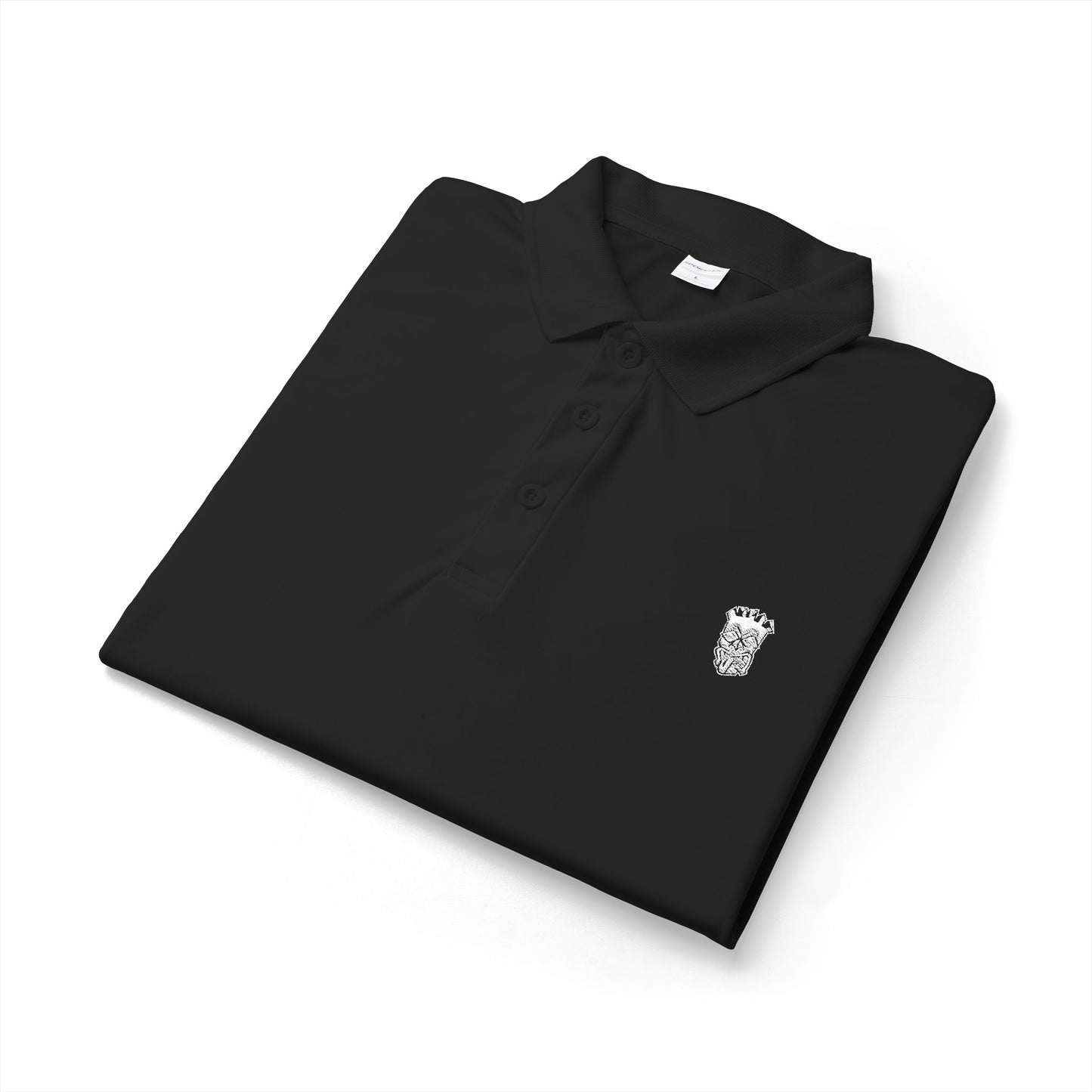 Tongue Out Tiki Bold Embroidered Polo