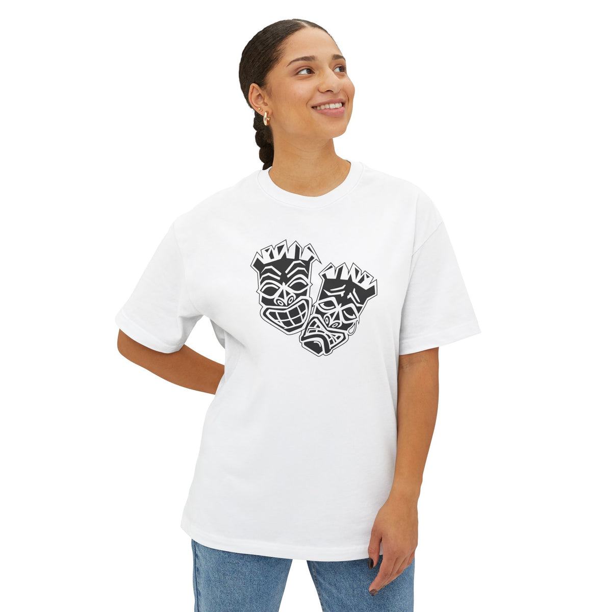 Now & Later Tiki Heads Oversized T-Shirt
